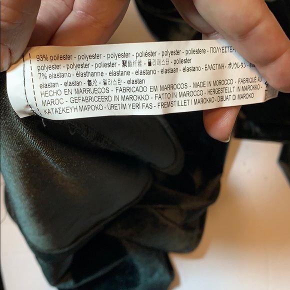 Zara Basic off shoulder green velour dress - Picture 15 of 15